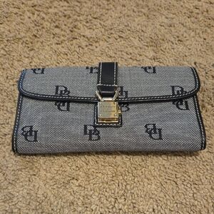 Dooney & Bourke Black and White Logo Wallet